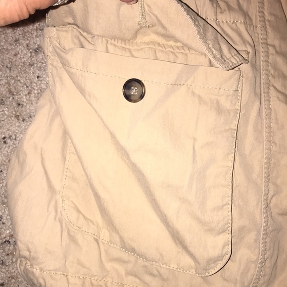 Old navy 2 in 1 jacket. Tan yellow hood pockets zipper Sz L removable - Picture 7 of 13